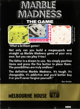 Marble Madness Deluxe Edition (UK) (1987) box cover back